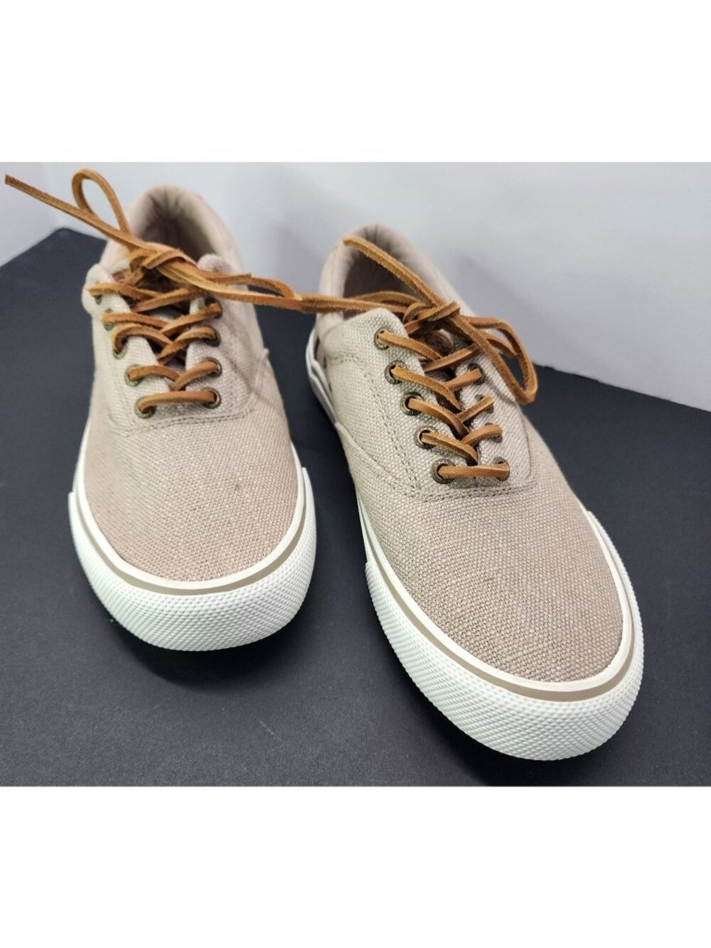 Sperry Top-Sider Striper CVO Hemp Taupe Sneaker Shoes Men's Size US 8.5